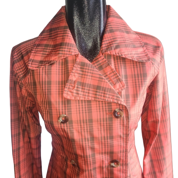 The North Face Plaid Double-Breasted Waterproof Hyvent Jacket XS - Picture 2 of 8